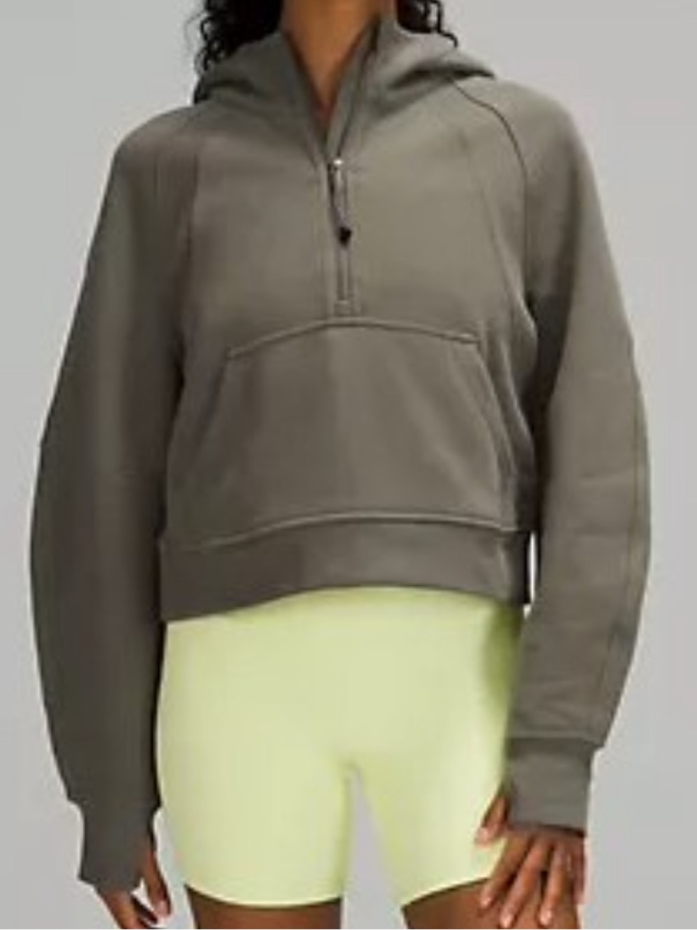 lululemon scuba half zip hoodie - sage green